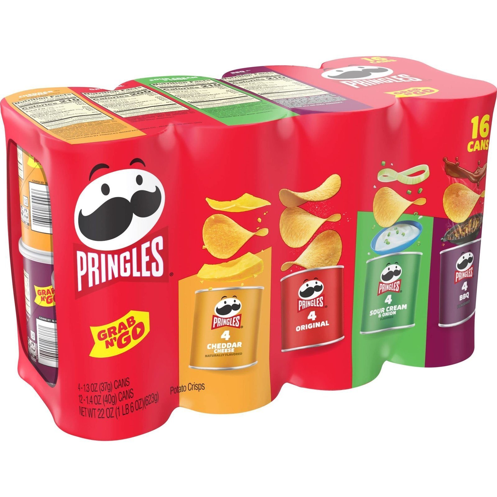 プリングルズ ポテトクリスプ チップス バラエティパック (16 缶)