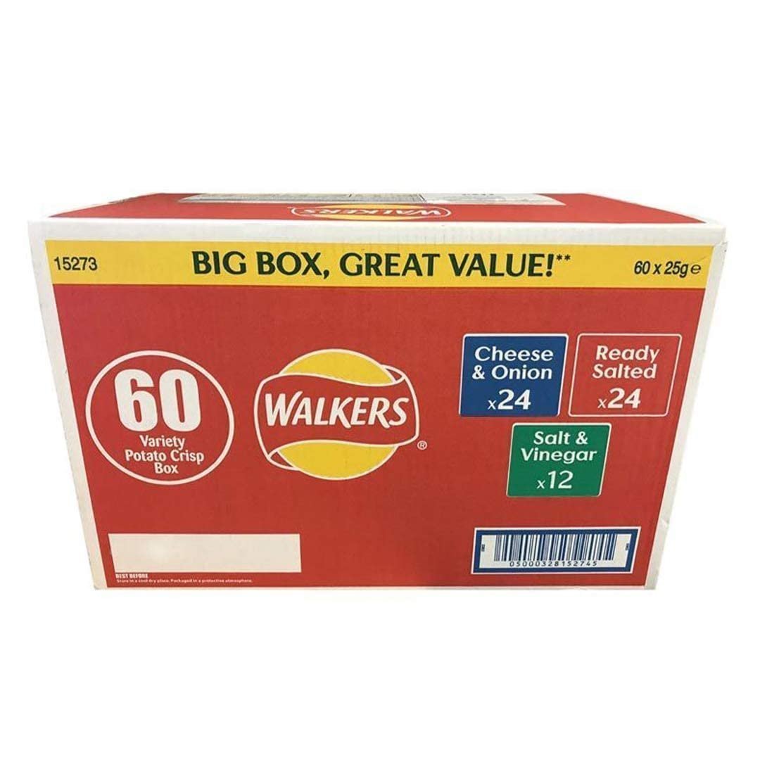 ウォーカーズ クリスプ マルチパック ミックスフレーバー バラエティボックス 60 x 25g セレクションボックス
